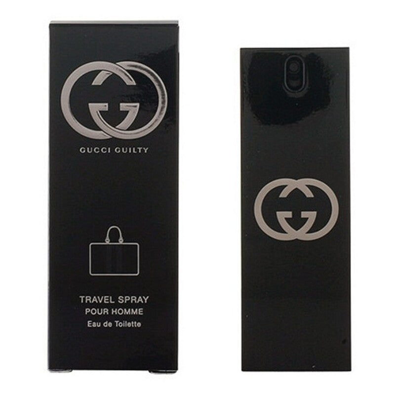 Men's Perfume Gucci EDT travel spray packaging with logo and instructions.