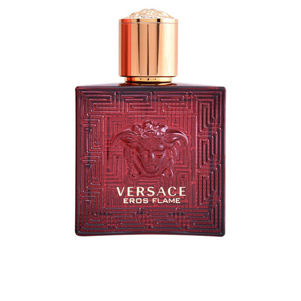 Men's Perfume Eros Flame Versace EDP EDP in a stylish red bottle with gold accents.