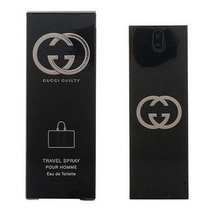 Men's Perfume Gucci EDT travel spray packaging with logo and instructions.
