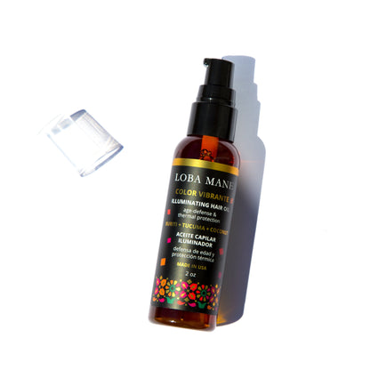 The Illuminating Oil bottle on a white background, designed to rejuvenate hair and provide deep moisture retention.