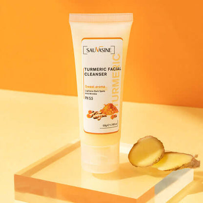 GlowRoot™ – 5-Piece Turmeric Skincare Kit for Radiant Skin with turmeric facial cleanser product