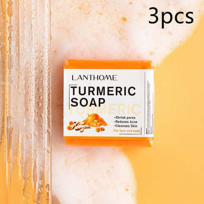 GlowRoot™ – 5-Piece Turmeric Skincare Kit for Radiant Skin includes turmeric soap for clear and radiant skin.